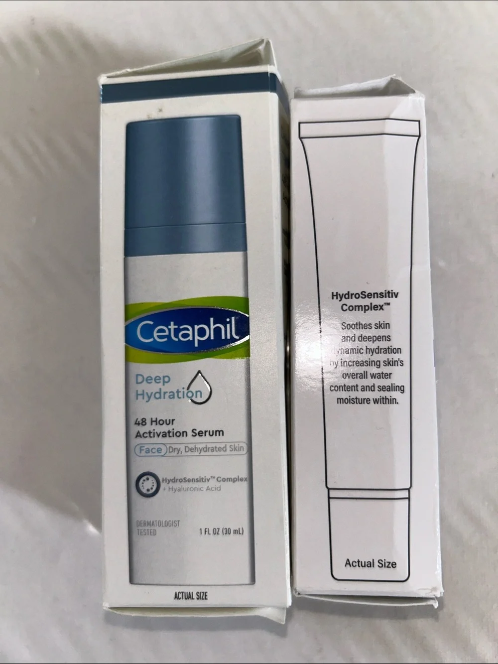 2x Cetaphil Deep Hydration Skincare Set - Face Serum & Refreshing Eye Serum